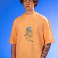 تیشرت باکسی پارچه پنبه پانچ