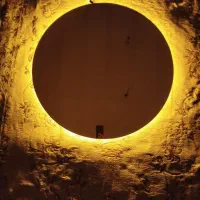 یک عدد ایینه چراغ دار دایره ای