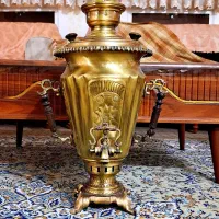 سماور ذغالی برنجی قدمت ۶۰ سال حراج