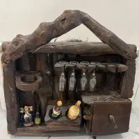 بار چوبی دیوار آویز