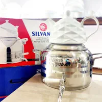 کتری قوری دسته استیل ضخیم کف چدن