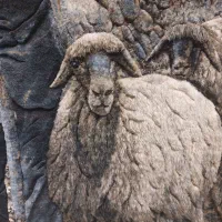 تابلو فرش کوچه باغ روستا ۱۲۰در۸۰ باقاب تمام چوب|تابلو فرش|مشهد, ده دی|دیوار