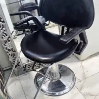 سندلی ارایشگری مردانه جک دار  با چرم خارجی