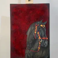 تابلوی رنگ روغن و زمینه بافت برجسته