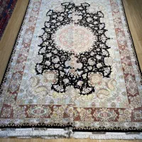 جفت ۶ متری تبریز چله ابریشم ۵۰ رج زمینه مشکی