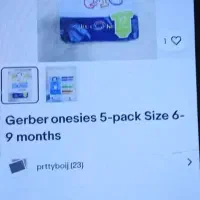 بادی نوزادی برند Gerber اورجینال