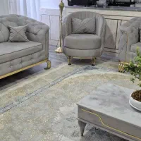 یک دست مبل ۸ نفره با جلو مبلی و عسلی|مبلمان خانگی و میز عسلی|خرم‌آباد, |دیوار