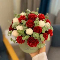 باکس گل شمع دست ساز