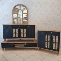 جاکفشی 3درب Mdf وکیوم شرکتی با روکش ممبران کره ای