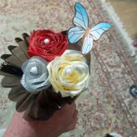 انواع گل روبانی قیمت هرشاخه 45هزار برای