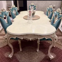 میز غذا خوری استیل ۸ نفره