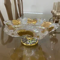 سرویس کریستال طلاکوب گل برجسته آلیش بوهمیا چک اصلی|ظروف سرو و پذیرایی|تهران, نارمک|دیوار