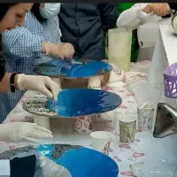 آموزش رزین اپوکسی و سنگ مصنوعی و تابلوی ماه