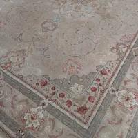 جفت فرش ۹متری ۷۰۰شانه ۲۵۵۰تراکم گلبرجسته قیطران