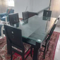 میزوصندلی غذاخوری ۶نفره|میز و صندلی غذاخوری|رشت, آب آسیاب|دیوار