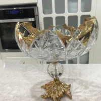 ظروف پذیرایی کریستال چک پایه برنز|صنایع دستی و سایر لوازم تزئینی|کرج, فاز ۳ مهرشهر|دیوار