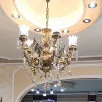 لوستر برنجی فرشته پنج شاخه|لوستر و چراغ آویز|تهران, علایین|دیوار