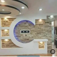 نصب سقف کاذب کناف ۶۰ در۶۰ لاینر ترمووال ماربل شیت