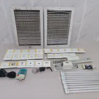 درب چوبی ورودی/کلیدپریز/دریچه کولر/لامپ/مهتابی