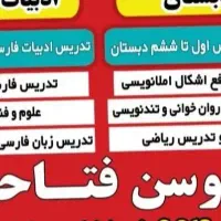 تدریس دروس دبستان و فارسی و نگارش متوسطە