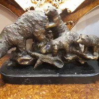 مجسمه خرس برنز وارداتی سنگین