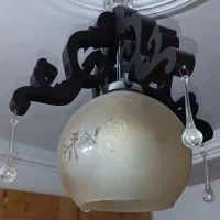 لوستر چوبی سه شعله و تک شعله تمیز|لوستر و چراغ آویز|تهران, شهرک فردوس (حسینی)|دیوار