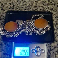 گردنی نقره کهنه و مهره