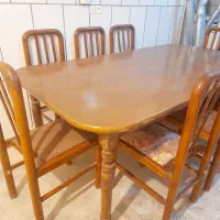 میز نهار خوری ۸ نفره چوبی