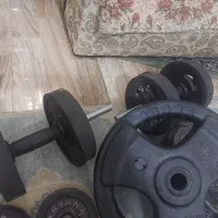 یک جفت دمبل و هالتر کاملا نو|تجهیزات ورزشی|اندیشه, اندیشه فاز ۲|دیوار