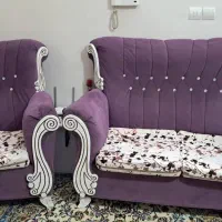 سلام.یک دست مبل راحتی 7نفره دست دوم باقیمت مناسب|مبلمان خانگی و میز عسلی|تهران, تاکسیرانی|دیوار