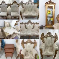 فروش مبل۹نفره+میزنهارخوری۴نفره*بوفه*میزعسلی۳تیکه