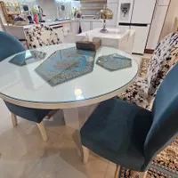کابینت جزیره + میز ناهارخوری چهار نفره|میز و صندلی غذاخوری|رباط‌کریم, |دیوار