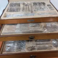 سرویس قاشق چنگال ۱۲۴ پارچه ناب استیل اصلی|ظروف سرو و پذیرایی|مشهد, طلاب|دیوار