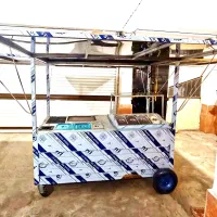 گاری برگر ذغالی، فلافل، هات‌داگ پاستا سیب‌زمینی