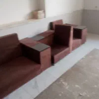 یکدست مبل و سرویس چوب|مبلمان خانگی و میز عسلی|زبرخان, |دیوار