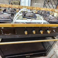 گاز طرح فر 5 شعله تمیز کم‌کار در حد نو سالم سالم