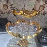 سرویس کریستال خورشیدی لب طلا|ظروف سرو و پذیرایی|ری, شهادت|دیوار