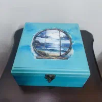جعبه چوبی دستساز