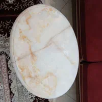 1عدد میز جلو مبلی برنز با سنگ مرمر و 2عدد عسلی