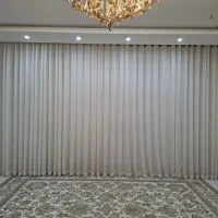 ۲عدد پرده حریر ساده مدل پانچی