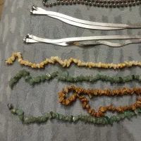 گلوبند سنگ طبیعی و زنجیر استیل|جواهرات|بروجن, |دیوار