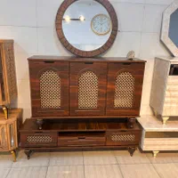 ست آینه کنسول مدل حصیری