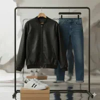 کاپشن زمستونی چرم مدل HeatShield/گرم، نرم و بادوام