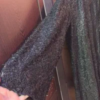 مانتو  مجلسی گل برجسته کاملا مشکی|لباس|کهریزک, |دیوار