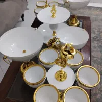 فروش فوری سرویس فلزی سفید طلایی