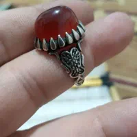 فروش انگشتر نقره با رکاب قلم کاری شده