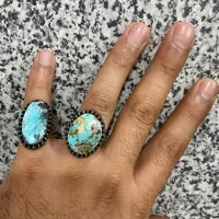 دوعدد انگشتر فیروزه شجر