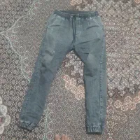 شلوار جین مشکی حالت اسلش