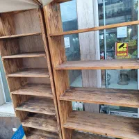 ویترین  با چوب نراد|کتابخانه، شلف، قفسه‌های دیواری|تنکابن, |دیوار