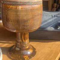 تنبک ۲۷ تک مهر چوب گردو حرفه ای حلمی با سافت کیس